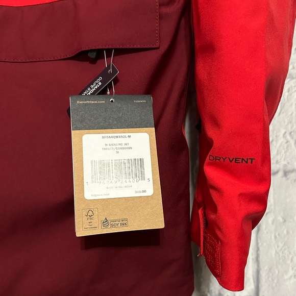 THE NORTH FACE Men's Sickline Insulated Medium Ski Jacket Red/Cordovan - Picture 5 of 16
